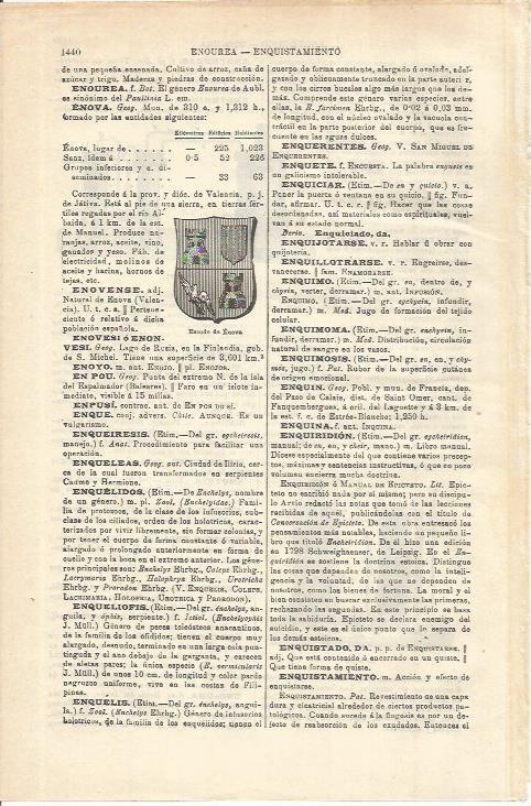 LAMINA ESPASA 35697: Escudo de Enova, Valencia