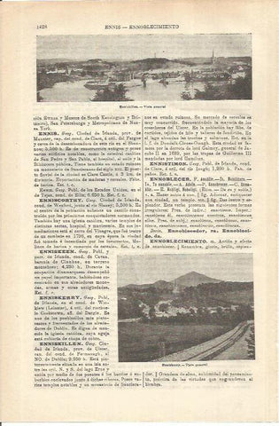 LAMINA ESPASA 35695: Vista de Enniskillen, Irlanda