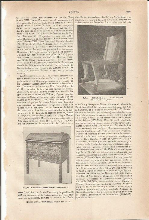 LAMINA ESPASA 35516: Silla de una tumba de Tebas, Egipto