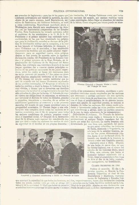 LAMINA ESPASA 35351: W. Churchill y Summer Weles en el Principe de Gales