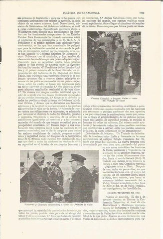 LAMINA ESPASA 35351: W. Churchill y Summer Weles en el Principe de Gales