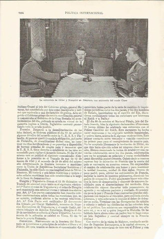 LAMINA ESPASA 35350: Entrevista de Hitler y Mussolini en Brenntero con el Conde Cano