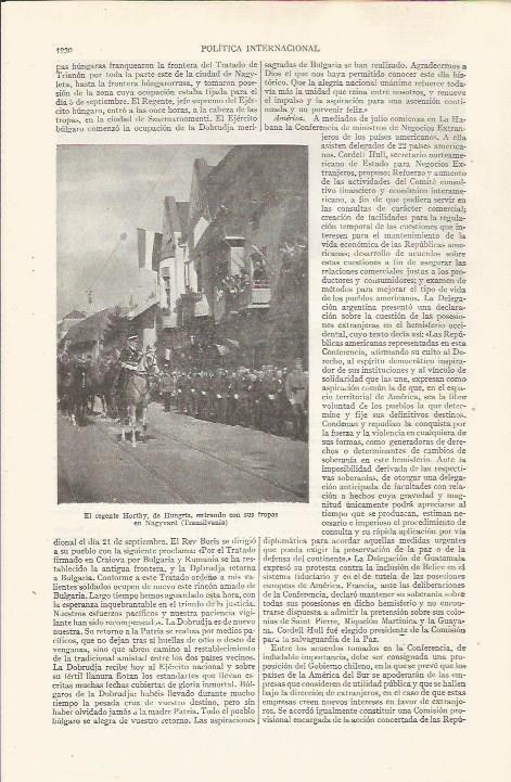 LAMINA ESPASA 35348: El regente Horthy de Hungria en Transilvania