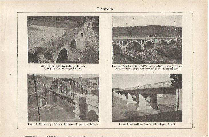 LAMINA ESPASA 35342: Puentes de Sarria de Ter y  Martorell