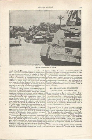 LAMINA ESPASA 35326: Tanques alemanes en Tobruk, Libia