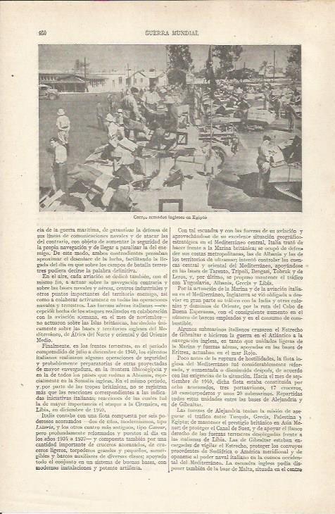 LAMINA ESPASA 35324: Carros del ejercito ingles en Egipto