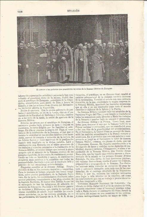 LAMINA ESPASA 35354: Semana Biblica en Zaragoza