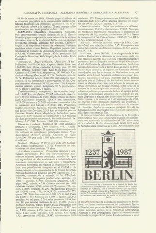 LAMINA ESPASA 35384: Aniversario de la fundacion de Berlin