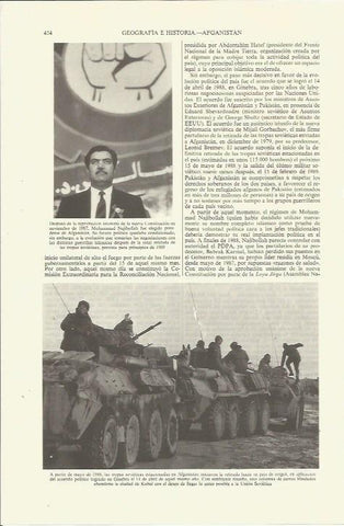 LAMINA ESPASA 35382: Mohammad Najibollah, presidente de Afganistan