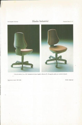 LAMINA ESPASA 35373: Colección sillas Cota 1987 por E. Argullo y M. Pi