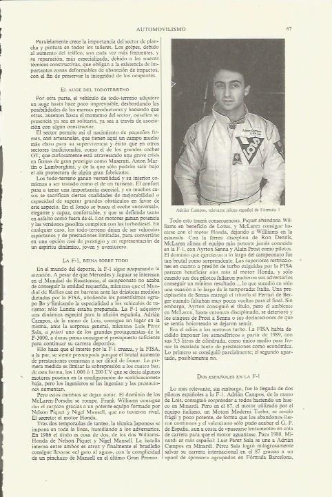 LAMINA ESPASA 35369: El piloto Adrian Campos