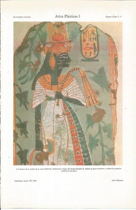 LAMINA ESPASA 35363: Fresco de la tumba de Nerfertari en Egipto
