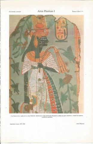 LAMINA ESPASA 35363: Fresco de la tumba de Nerfertari en Egipto