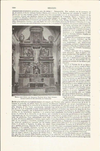 LAMINA ESPASA 35357: Altar mayor del Santuario de la Gran Promesa en Valladolid