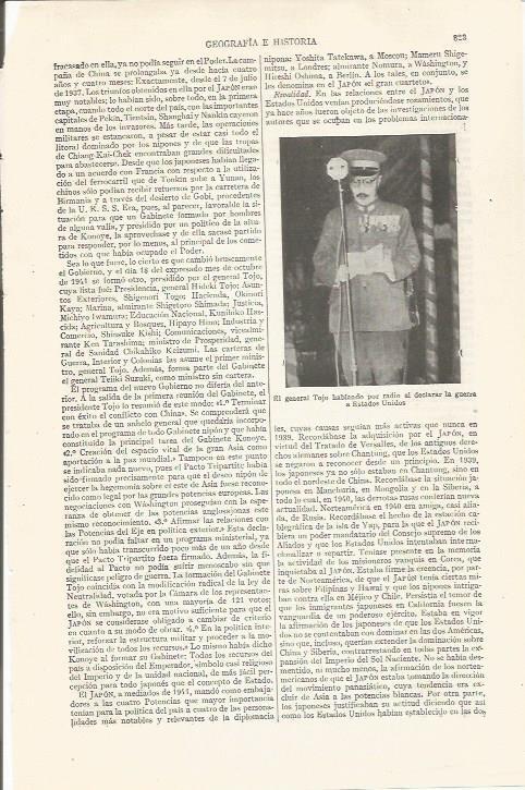 LAMINA ESPASA 35283: El general Tojo en la radio