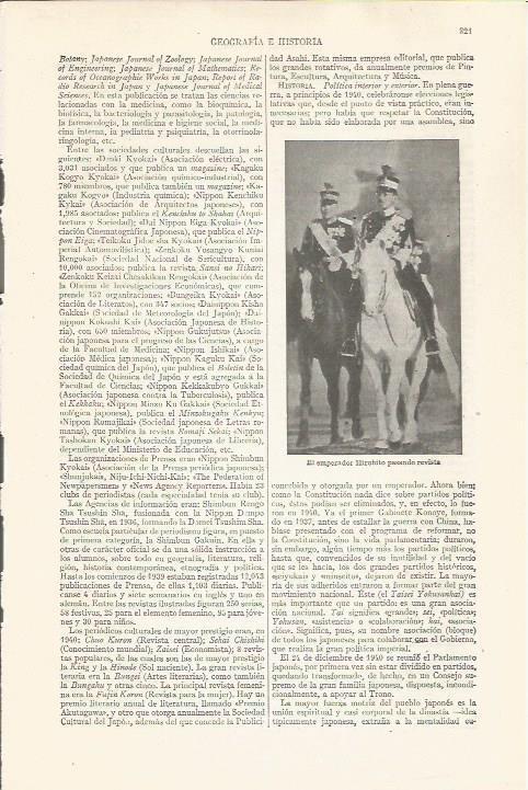 LAMINA ESPASA 35282: El emperador Hirohito pasando revista