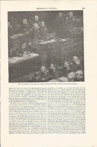 LAMINA ESPASA 35281: Mussolini en la Camara de Italia