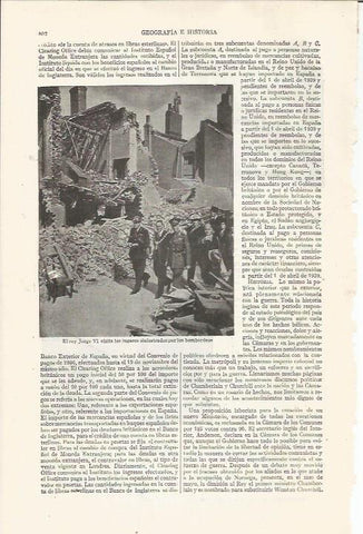 LAMINA ESPASA 35277: El rey Jorge VI de Inglaterra en zona bombardeada