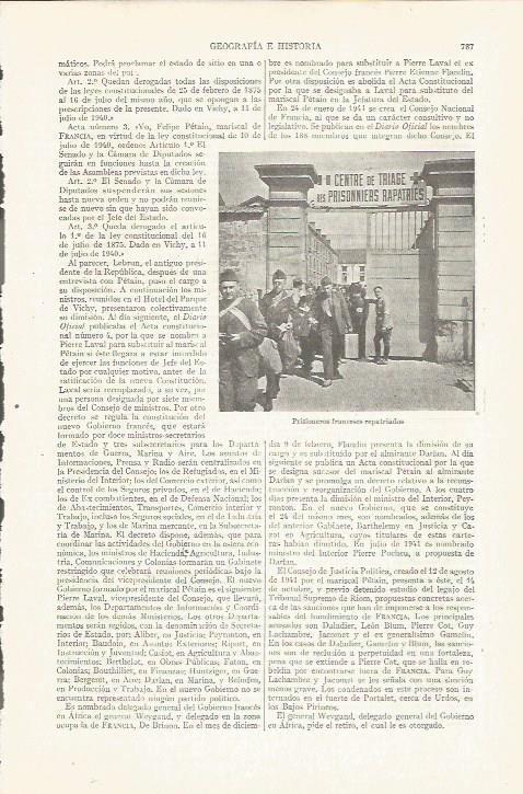 LAMINA ESPASA 35273: Prisioneros de Francia repatriados