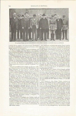 LAMINA ESPASA 35272: El mariscal Petain con su gobierno