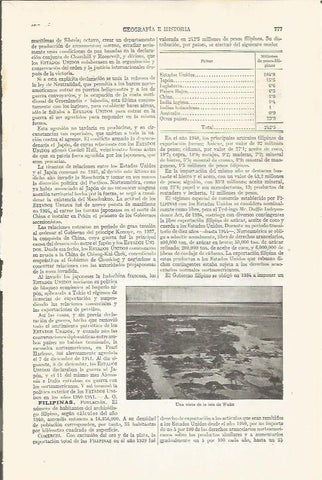 LAMINA ESPASA 35269: Vista de la isla de Wake, Filipinas