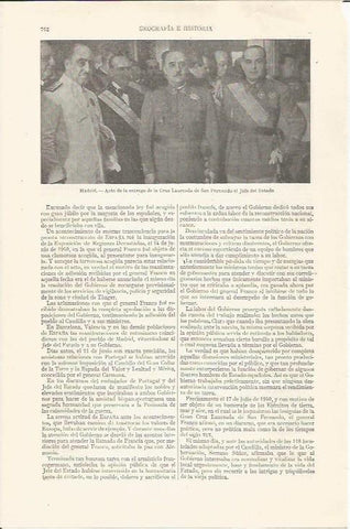 LAMINA ESPASA 35264: Franco recibiendo la Cruz Laureada de San Fernando