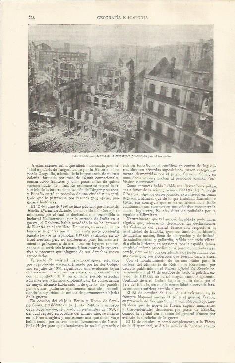 LAMINA ESPASA 35263: Edificio incendiado en Santander