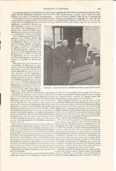 LAMINA ESPASA 35260: Franco en Valladolid inaugurando el curso 1940-41
