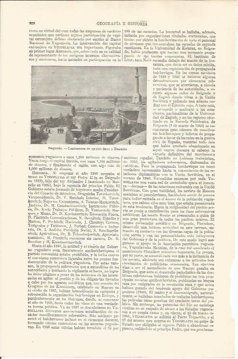 LAMINA ESPASA 35299: Rios Save y Danubio en Blegrado, Serbia