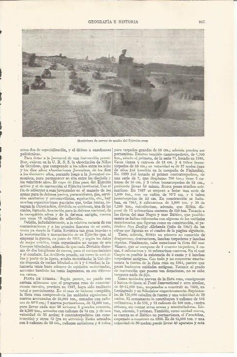 LAMINA ESPASA 35293: Maniobras de carros de asalto del Ejercito de Rusia