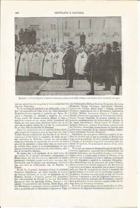 LAMINA ESPASA 35291: El rey Miguel de Bulgaria y el general Antonescu