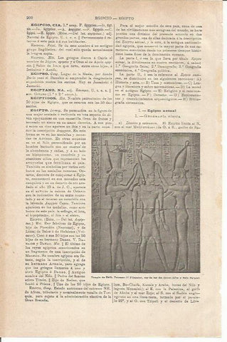 LAMINA ESPASA 35482: Relieve del templo de Edfu, Egipto