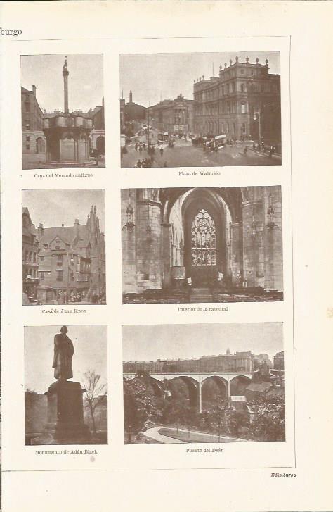 LAMINA ESPASA 35460: Monumentos y edificios de Edinburgo