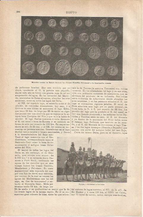 LAMINA ESPASA 35485: Monedas romanas de Egipto