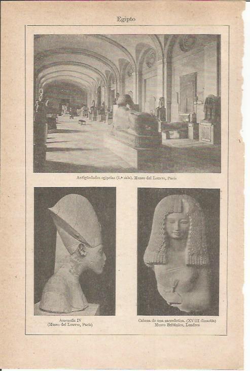 LAMINA ESPASA 35508: Antiguedades egipcias del Museo del Louvre