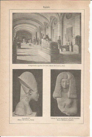 LAMINA ESPASA 35508: Antiguedades egipcias del Museo del Louvre