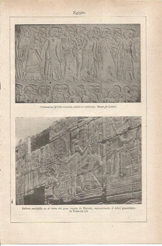 LAMINA ESPASA 35506: Relieves en piedra del antiguo Egipto