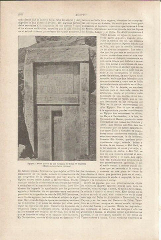 LAMINA ESPASA 35494: Falsa puerta de una masaba de Gizah, Egipto