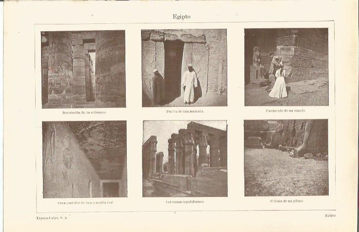 LAMINA ESPASA 35493: Ejemplos de arquitectura del antiguo Egipto
