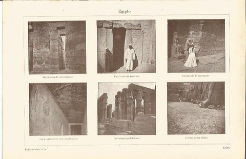 LAMINA ESPASA 35493: Ejemplos de arquitectura del antiguo Egipto