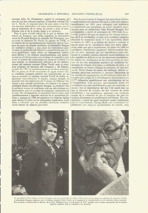 LAMINA ESPASA 35404: Teniente coronel Oliver North y William Casey