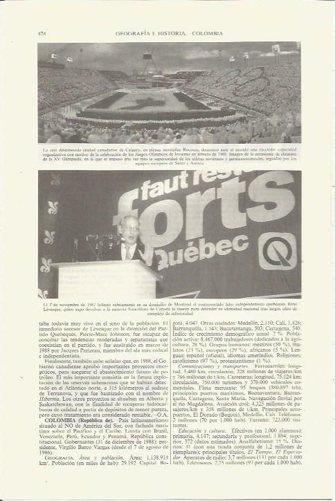 LAMINA ESPASA 35390: Estadio de Calgary en los Juegos Olimpicos de Invierno de 1988