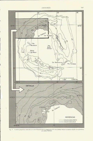 LAMINA ESPASA 35419: Cambios en la isla Decepcion por la erupcion de 1970