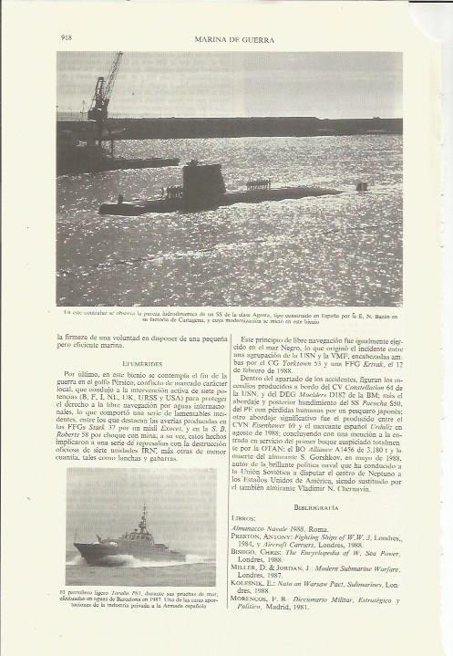 LAMINA ESPASA 35421:  Submarino de la clase Agosta