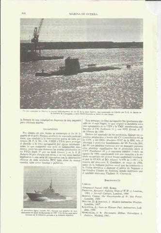 LAMINA ESPASA 35421:  Submarino de la clase Agosta
