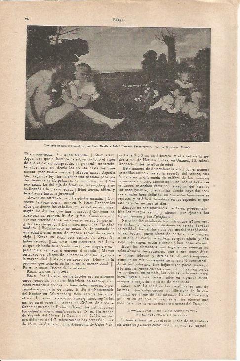 LAMINA ESPASA 35449: Las tres edades del hombre, por Salvi
