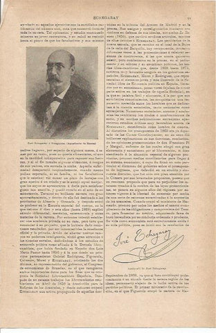 LAMINA ESPASA 35446: Jose Echegaray Eizaguirre