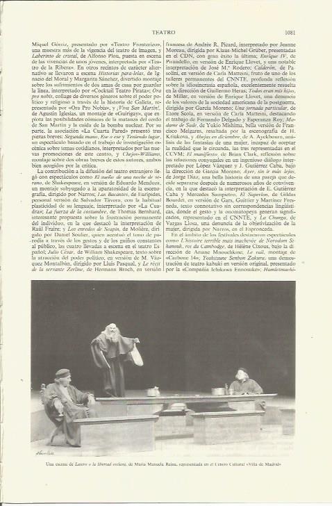 LAMINA ESPASA 35436: Escena de la obra de teatro Lucero