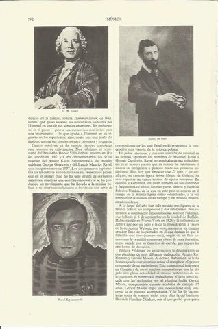 LAMINA ESPASA 35428: C. W. Gluck, Ravel y Karol Szymanowski