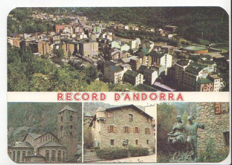 Postal JC0409: Valls d'Andorra. Vista general d'Andorra la Vella, Esglesia, Casa de la Vall